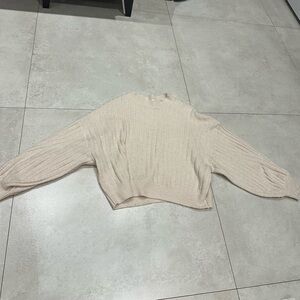 Sophie Rue Cream Ribbed Sweater